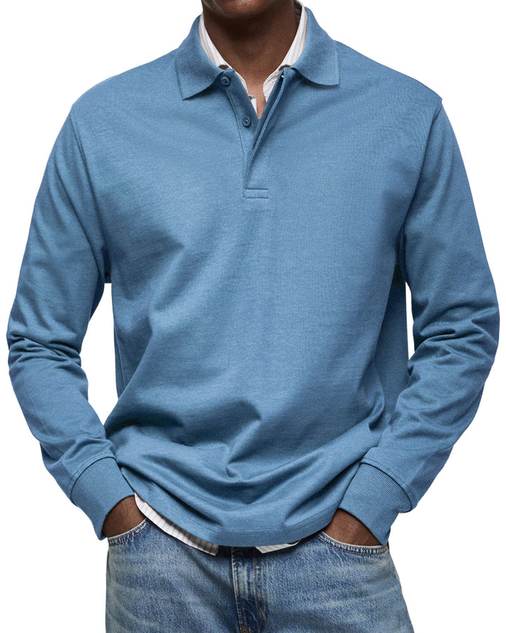Elias | LYXIG POLOSHIRT MED LÅNGA ÄRMAR