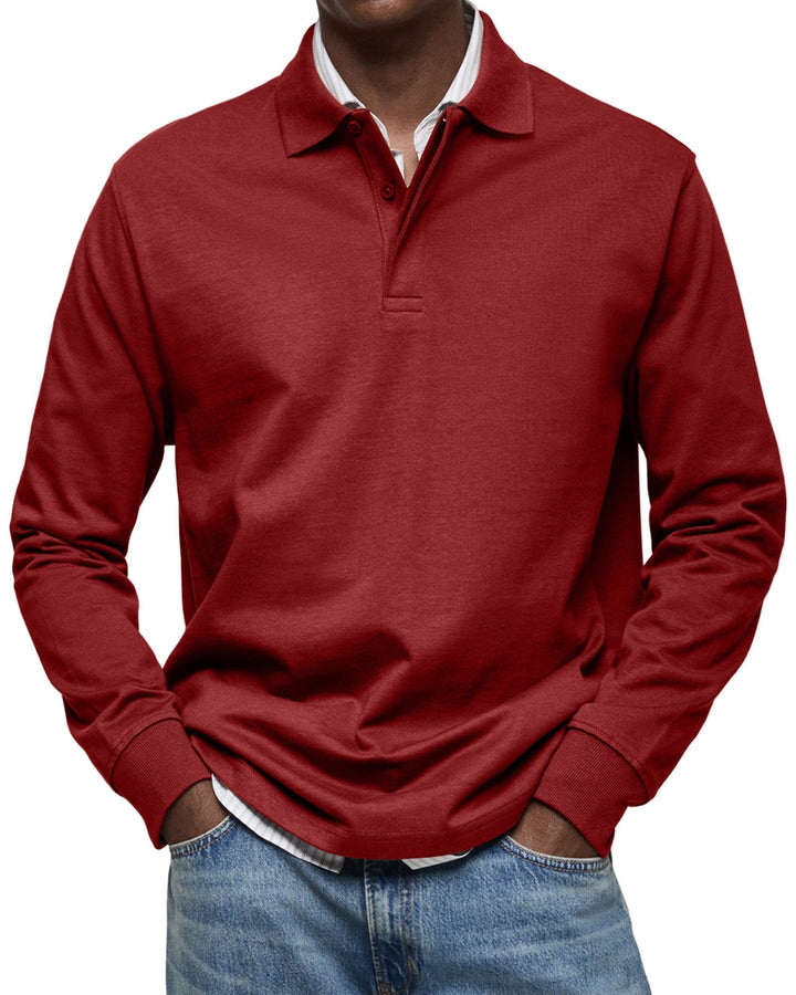 Elias | LYXIG POLOSHIRT MED LÅNGA ÄRMAR