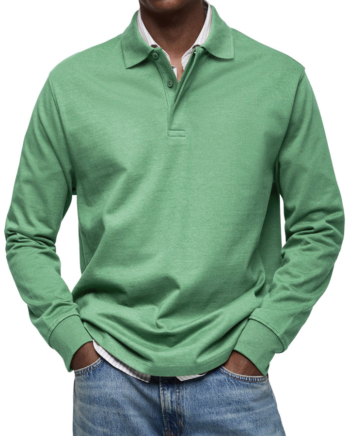Elias | LYXIG POLOSHIRT MED LÅNGA ÄRMAR