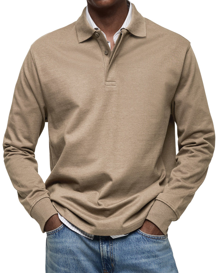 Elias | LYXIG POLOSHIRT MED LÅNGA ÄRMAR