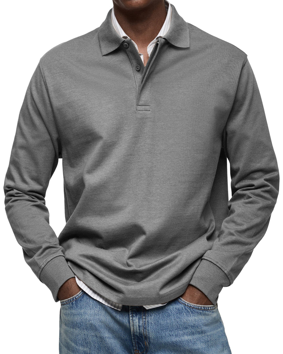 Elias | LYXIG POLOSHIRT MED LÅNGA ÄRMAR
