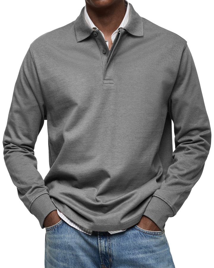 Elias | LYXIG POLOSHIRT MED LÅNGA ÄRMAR