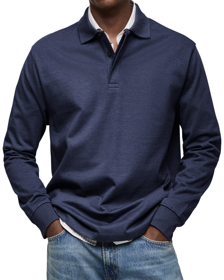Elias | LYXIG POLOSHIRT MED LÅNGA ÄRMAR