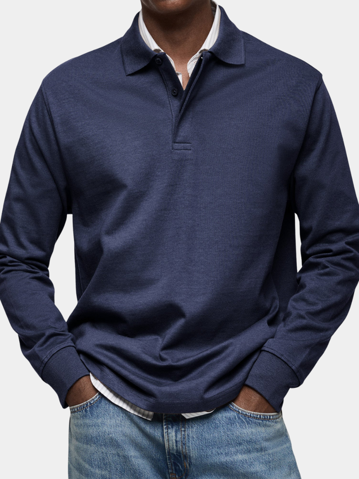 Elias | LYXIG POLOSHIRT MED LÅNGA ÄRMAR