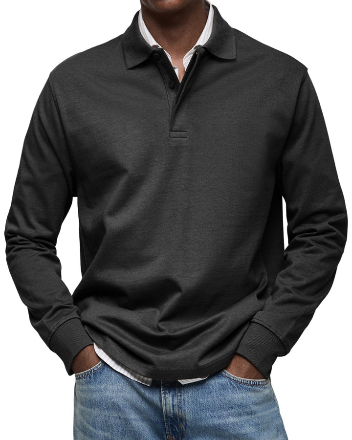 Elias | LYXIG POLOSHIRT MED LÅNGA ÄRMAR
