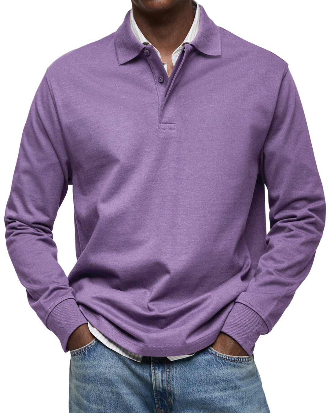 Elias | LYXIG POLOSHIRT MED LÅNGA ÄRMAR
