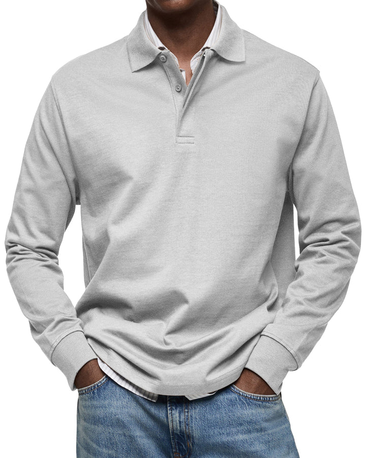 Elias | LYXIG POLOSHIRT MED LÅNGA ÄRMAR