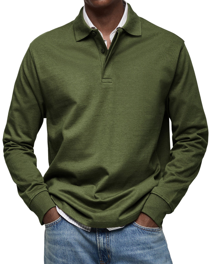 Elias | LYXIG POLOSHIRT MED LÅNGA ÄRMAR